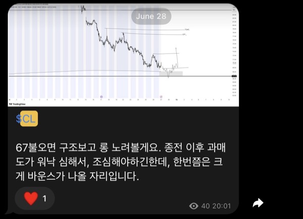 원유 선물 실시간 공유 거래 기록 1